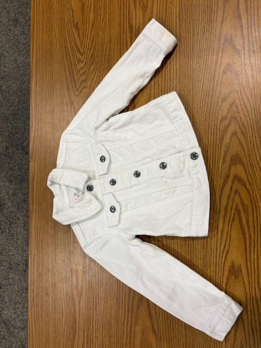 Es.t 1989 Place white denim jacket, size 3T